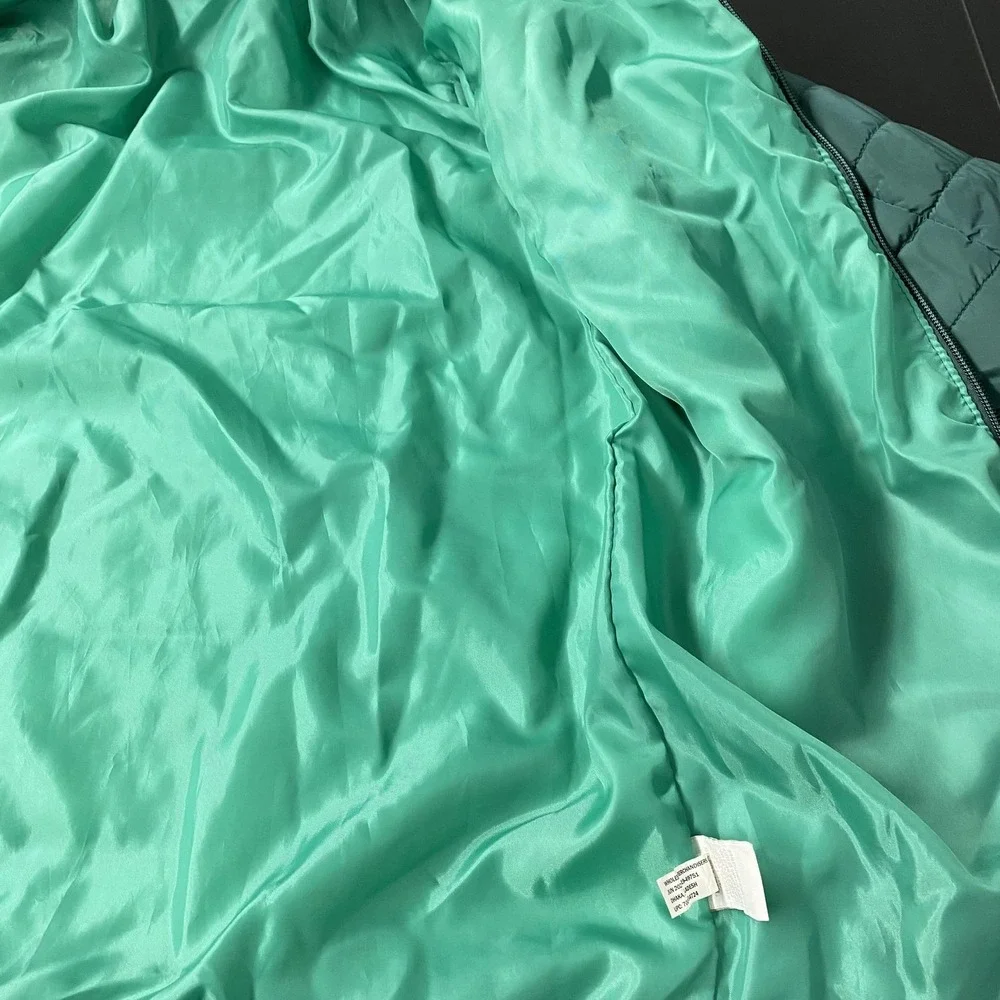Falls Creek Jacket Girls‎ XL Green Quilted Full Zip Lightweight Insulated Puffer